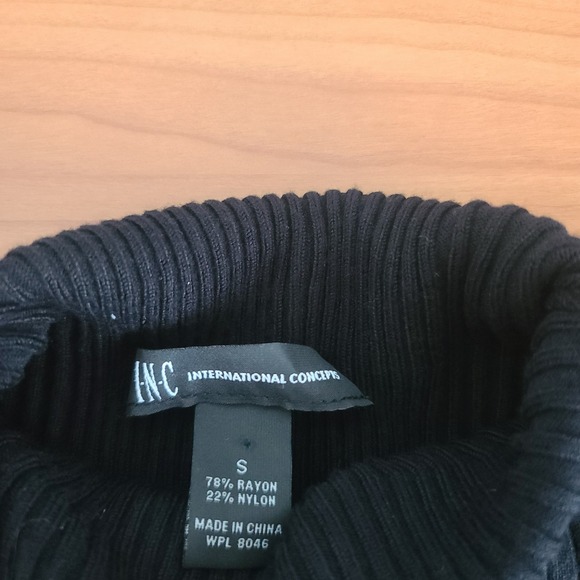 International Concept Women's‎ Top Size S Black Stretch - Picture 8 of 8